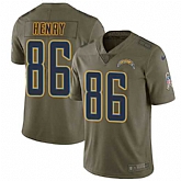 Nike Chargers 86 Hunter Henry Olive Salute To Service Limited Jersey Dzhi,baseball caps,new era cap wholesale,wholesale hats